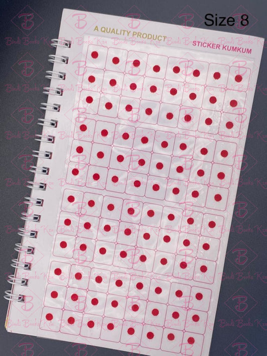 Navya Red Plain Bindi Book (960 dots)