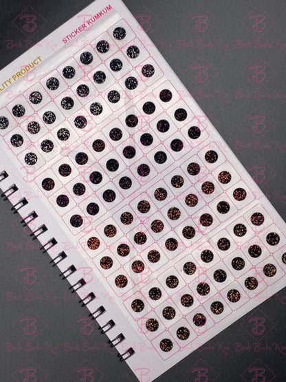 Black Navya Jari Glitter Bindi Book