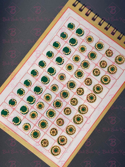 Beauty Suhag Gold Stone Bindi Book (Code:611)