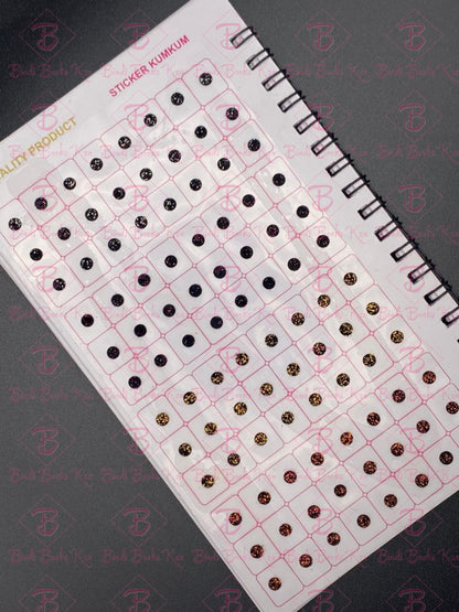 Black Navya Jari Glitter Bindi Book