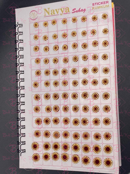 Navya Fancy K Goldstone Bindi Book - 960 dots