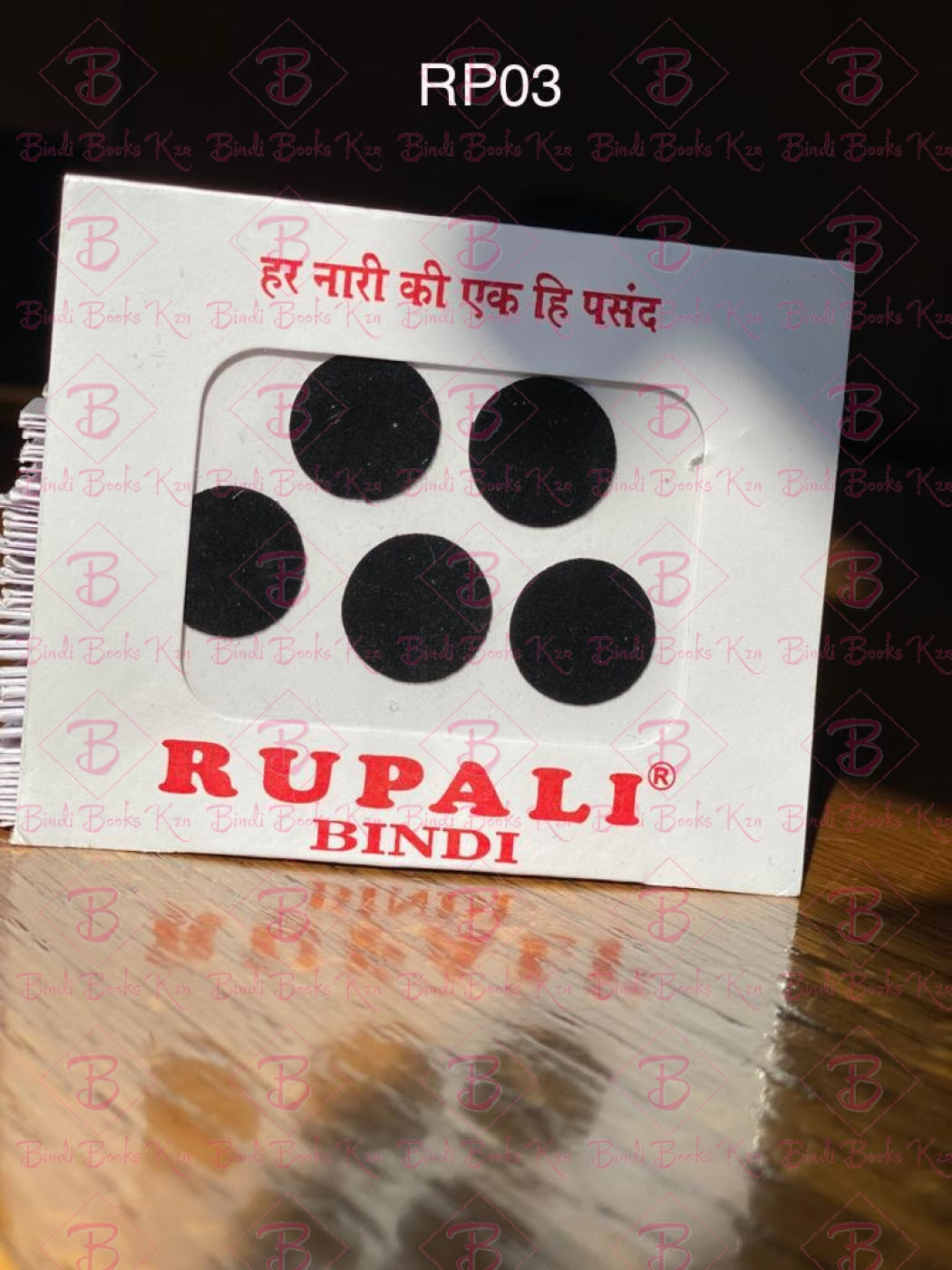Black Round Plain Bindi Card (Various Sizes)