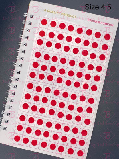 Navya Red Plain Bindi Book (960 dots)