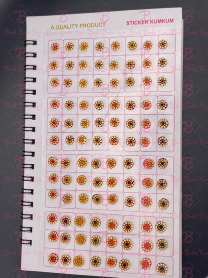 Navya Fancy K Goldstone Bindi Book - 960 dots