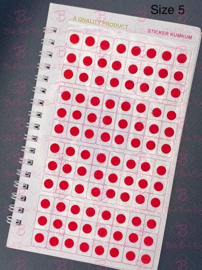 Navya Red Plain Bindi Book (960 dots)