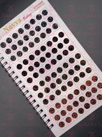 Black Navya Jari Glitter Bindi Book