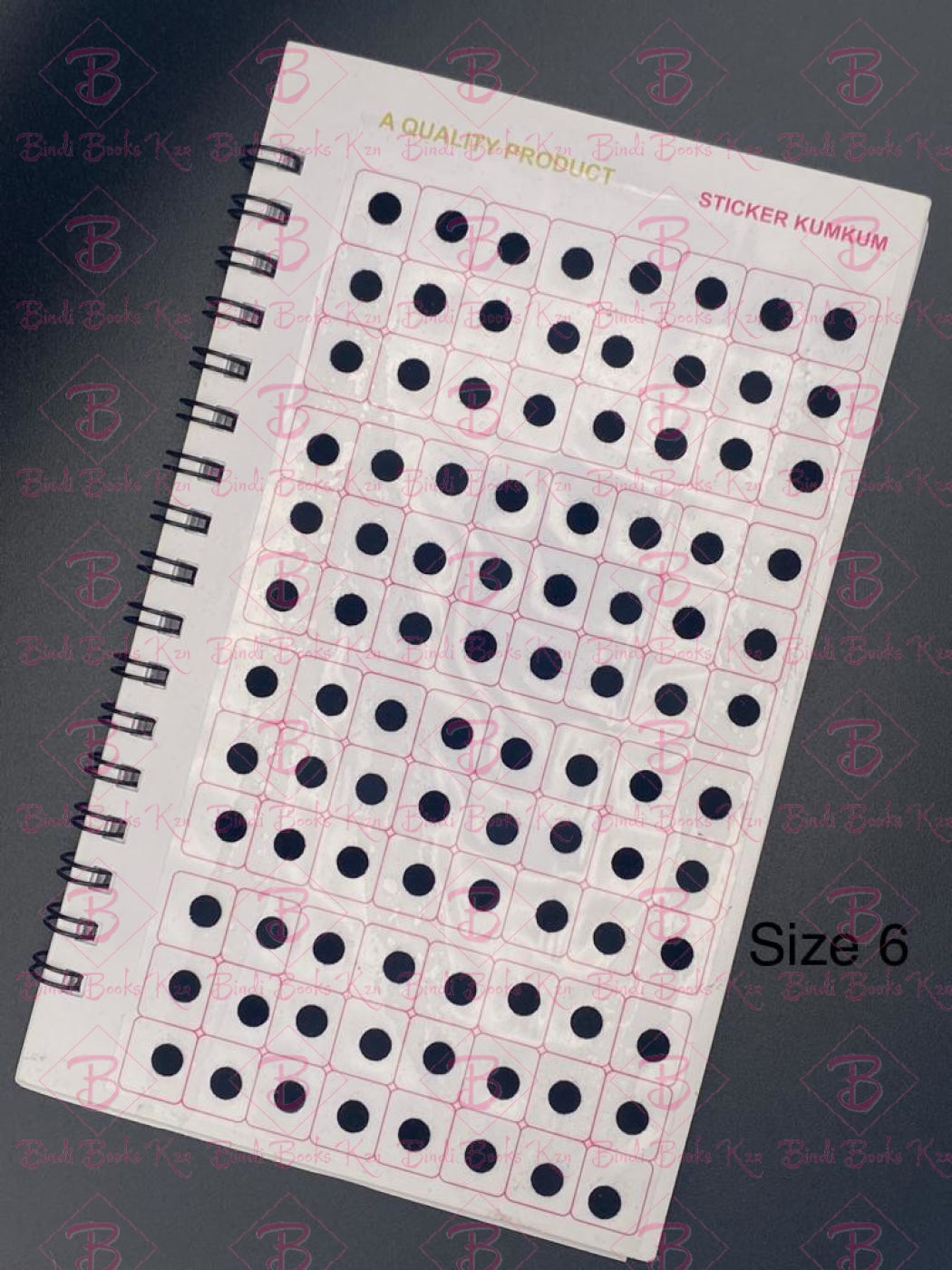 Navya Black Plain Bindi Book (960 dots)