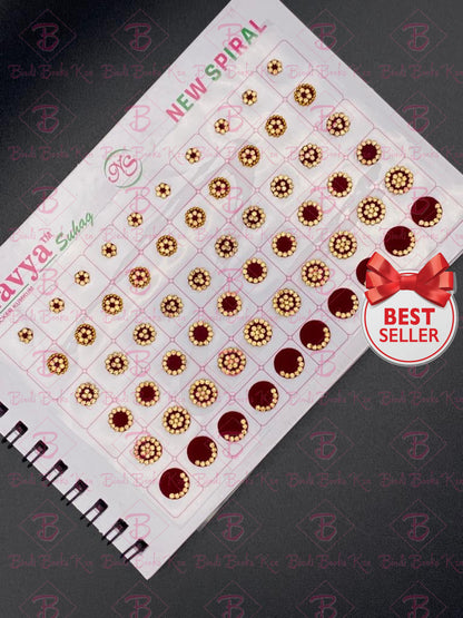 02 Maroon Fancy Bindi Book