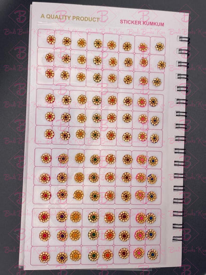 Navya Fancy K Goldstone Bindi Book - 960 dots