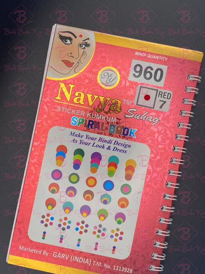 Navya Red Plain Bindi Book (960 dots)