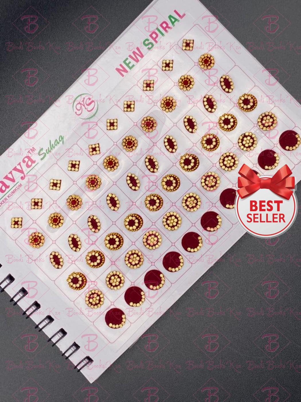 02 Maroon Fancy Bindi Book