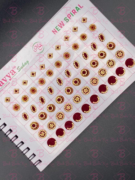 02 Maroon Fancy Bindi Book