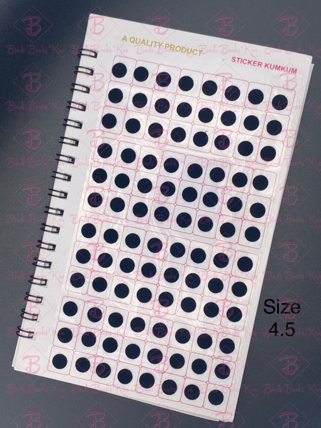 Navya Black Plain Bindi Book (960 dots)