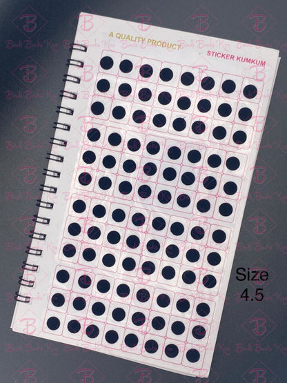 Navya Black Plain Bindi Book (960 dots)