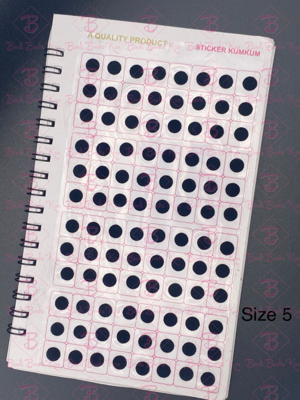 Navya Black Plain Bindi Book (960 dots)