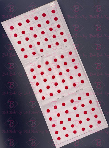 Red Bindi Card with upto 120 Bind's - Red MRC